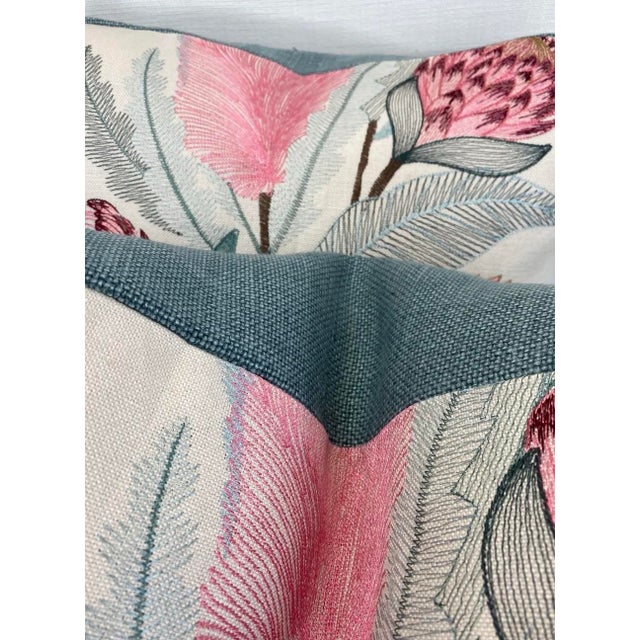 Vervain "Sugarbush" in Pink Begonia 22" Pillows-a Pair For Sale - Image 4 of 5