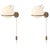 Opaline Glass Model 238/1 Lamp with Switch and Champagne Mount from Gino Sarfatti, Set of 2 For Sale - Image 15 of 15