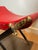Red Early 20th Century Neoclassical style Curule stool in red leather and decorated with a crossed sword For Sale - Image 8 of 12