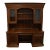 High End Cherry Contemporary Traditional Style 80" Computer Desk / Credenza W. Storage Display Hutch For Sale