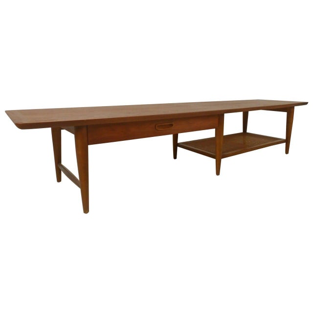 Mid Century Lane Coffee Table With Drawer And Shelf Chairish