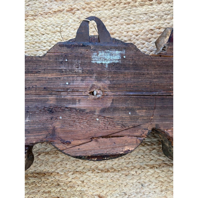 Gold Antique Carved Gilt Wood Angel Overdoor Wall Appliqué For Sale - Image 8 of 12