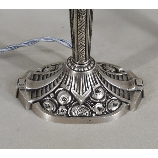 French Art Deco Lamp by Ejg Jean Gauthier 1930s France - A Pair For Sale - Image 9 of 14