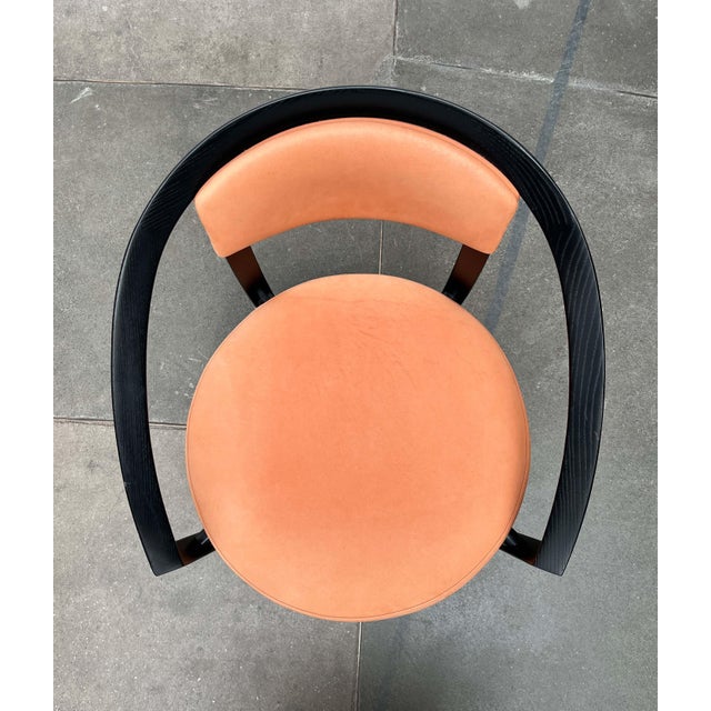 Rosenthal Postmodern German Modell Nostro Leather Chair by Andreas Weber for Rosenthal Einrichtung, 1980s For Sale - Image 4 of 18