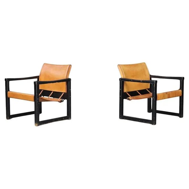 Safari Lounge Chairs in Cognac Leather by Karin Mobring for Ikea, 1970s, Set of 2 For Sale - Image 9 of 9