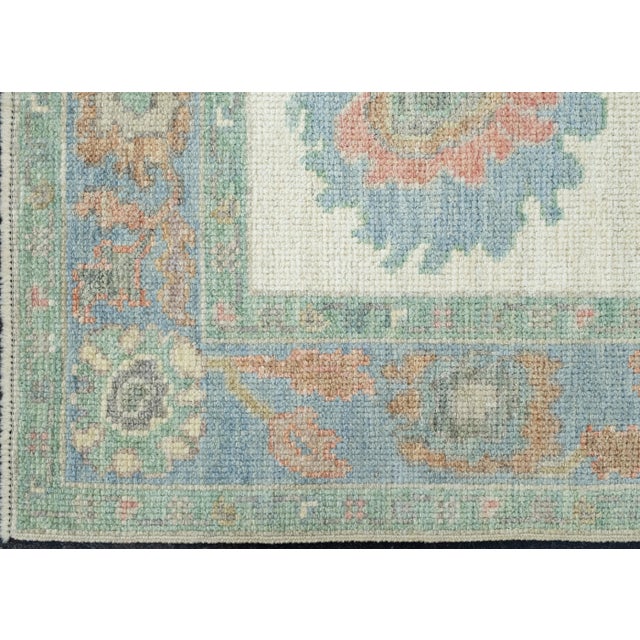 Turkish Oushak Runner Rug 2'8" x 6'6" #17486 For Sale In Houston - Image 6 of 8