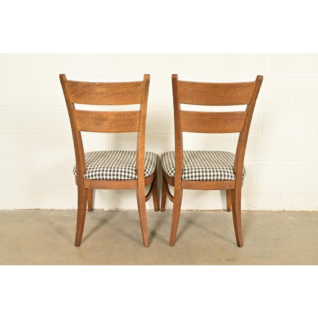 Stickley Mission Oak Arts & Crafts Side Chairs or Dining Chairs, Pair For Sale - Image 13 of 16