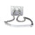 Contemporary Silver Metallic Quilted Lambskin Coco Punk Belt Bag For Sale - Image 3 of 7