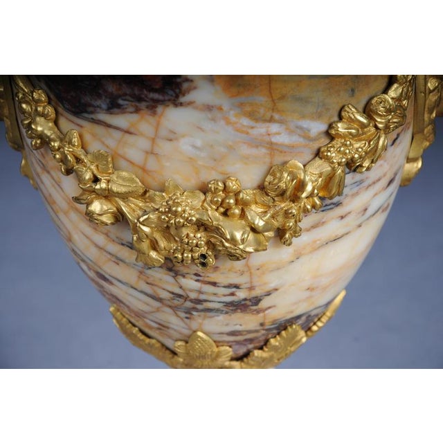 2000 - 2009 French Ornate Rams Head Potpourri Vase in Marble with Bronze For Sale - Image 5 of 18