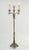 Victorian Early 20th Century Victorian Brass Foliate Candelabra Floor Lamp For Sale - Image 3 of 9