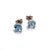 Metal Natural Aquamarine Stud Earrings 14Karat White Gold 1.0 TCW Certified For Sale - Image 7 of 11