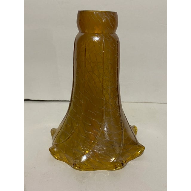 Mid 20th Century Iridized Glass Lamp Shades - Set of 5 For Sale - Image 10 of 12