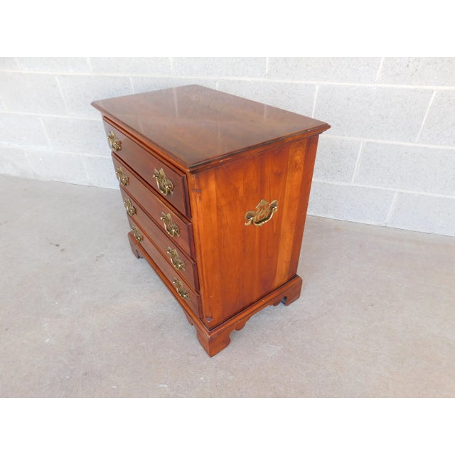 Auburn Statton Chippendale Style Cherry 4 Drawer Nightstand For Sale - Image 8 of 11