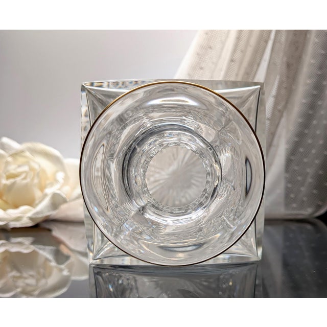Transparent Late 20th Century Saint-Louis Crystal Apollo Gold Spirits Decanter For Sale - Image 8 of 12