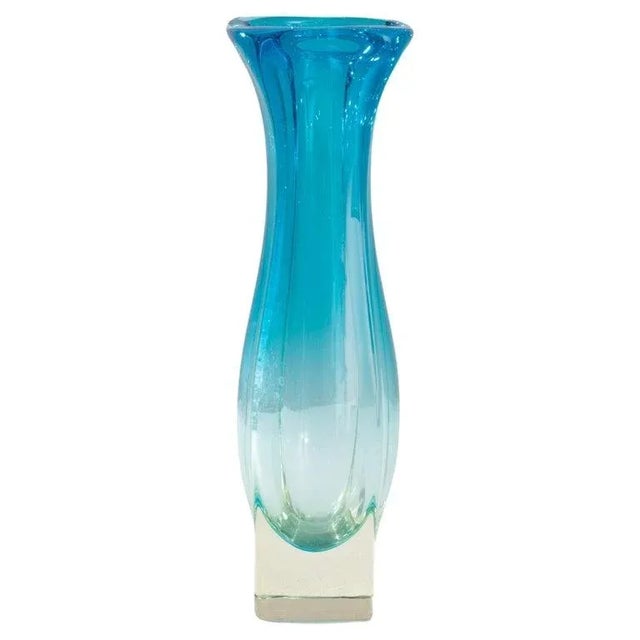 Mid Century Belgian Glass Vase For Sale - Image 10 of 10