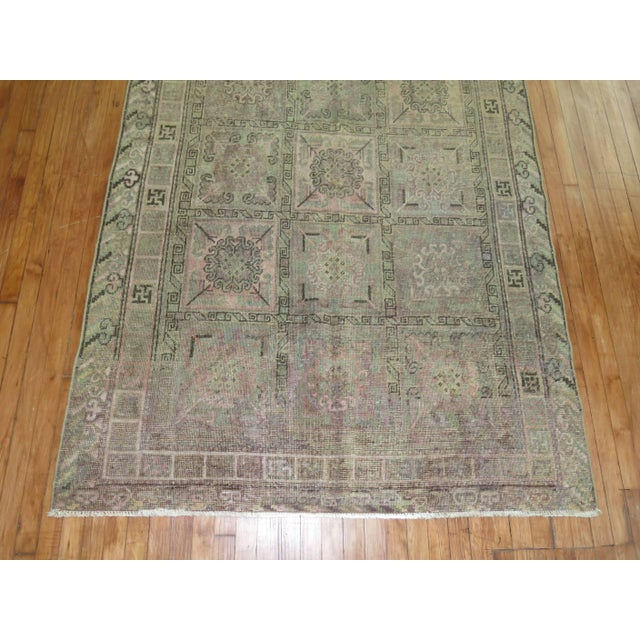Distressed Shabby Chic Antique Khotan Samarkand Rug - 4'11" x 10'3" For Sale - Image 4 of 6