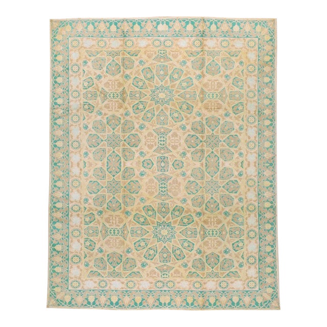 Galerie Shabab Collection Early 20th Century Indian Cotton Agra Room Size Carpet For Sale