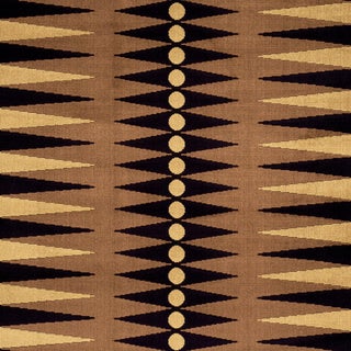 Schumacher Backgammon Cut Velvet Fabric In Ochre For Sale