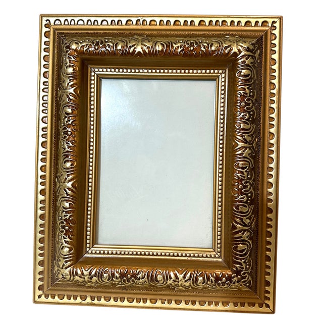 Mid-Century Modern Vintage Ornate Gold Picture Frame For Sale - Image 3 of 10
