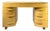Mid-Century Modern Heywood-Wakefield Solid Birch Kneehole Desk in "Wheat" Finish For Sale