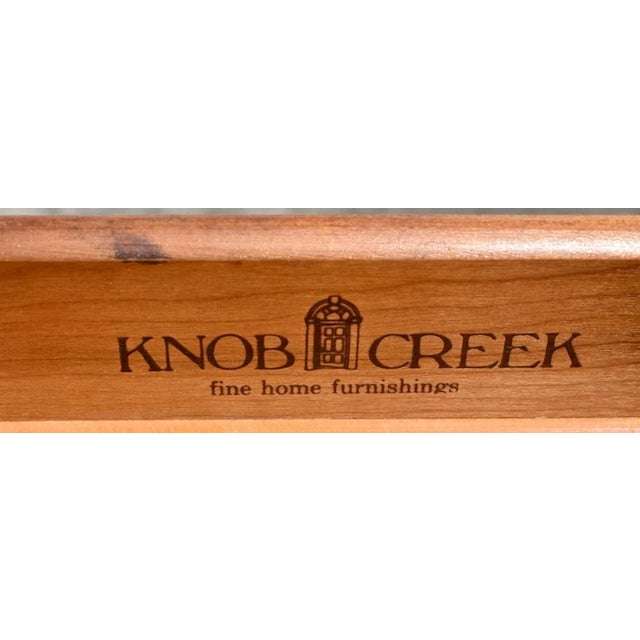 Knob Creek Cherry Oval End Table Vintage Queen Anne Side Drawer 1980s Accent For Sale In Philadelphia - Image 6 of 14