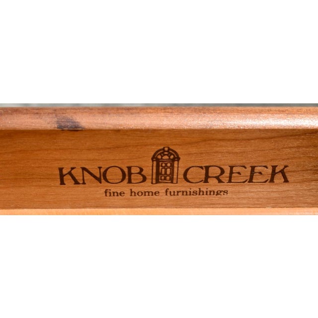 Vintage Nob Creek Oval CherryWood Queen Anne Style Table W/Drawer For Sale In Philadelphia - Image 6 of 14