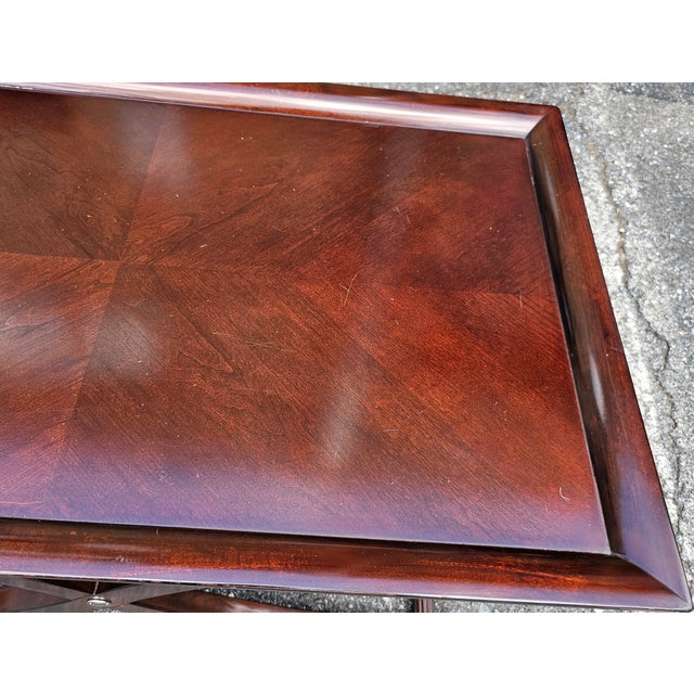 Contemporary English Antique Style Stained Fruit Tray Top Coffee Table For Sale - Image 10 of 10