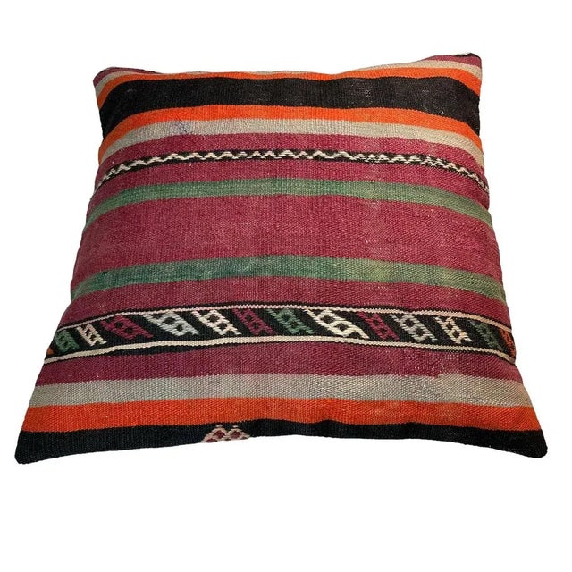 Vintage Turkish Kilim Cushion Cover, 1970s For Sale - Image 4 of 11