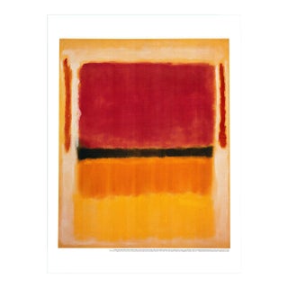 After Mark Rothko - Untitled (Violet, Black, Orange, Yellow on White and Red) Vintage Fine Art Print Offset Lithography Poster 1998 90s For Sale