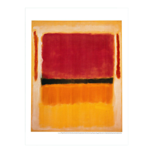 After Mark Rothko - Untitled (Violet, Black, Orange, Yellow on White and Red) Vintage Fine Art Print Offset Lithography Poster 1998 90s