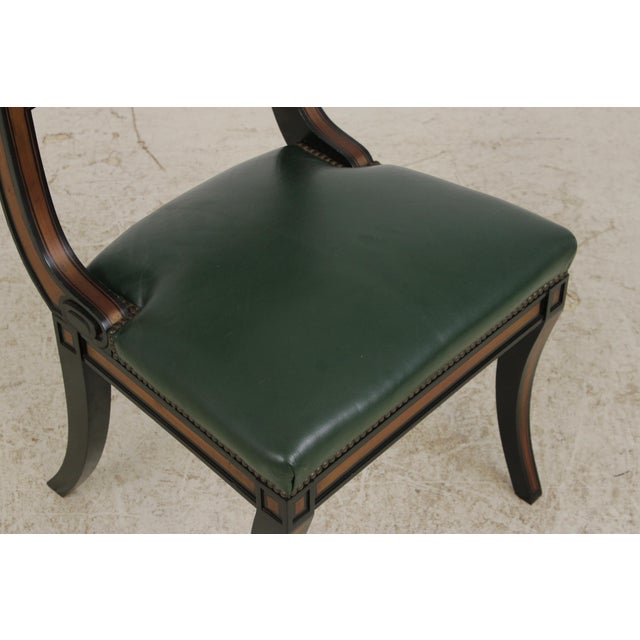 Set of 4 Vintage Regency Cane Back Dining Chairs For Sale - Image 11 of 18
