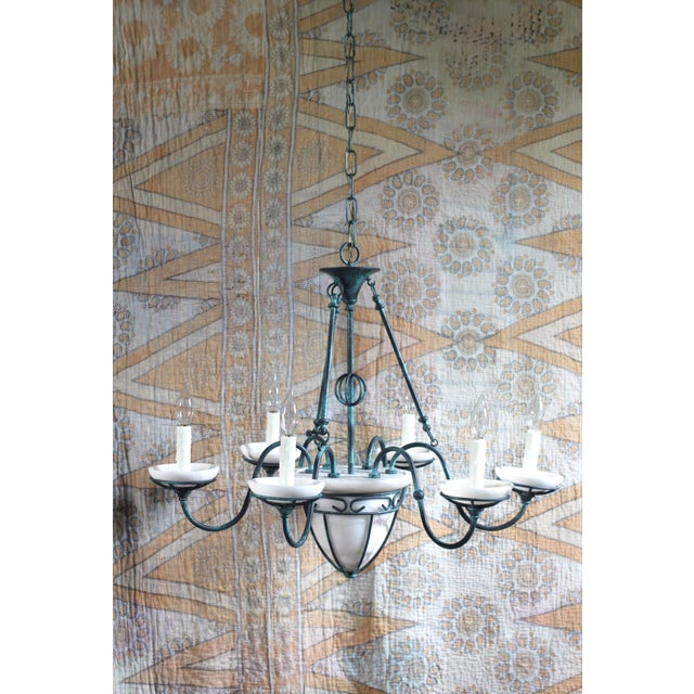 1980s-90s Alabaster Chandelier - Hanging Chandelier For Sale - Image 18 of 18