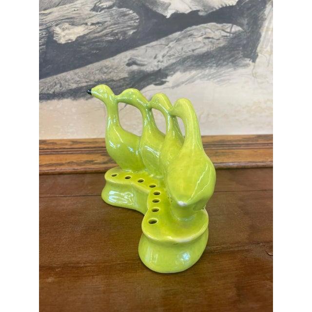 Vintage Flower Frog With Sculpture of Ducks For Sale In Seattle - Image 6 of 7