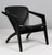 Hans j. Wegner lounge chairs new upholstered with black aniline leather. Frame of solid new black lacquered beech. Model...