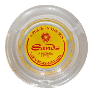 Sands Hotel Las Vegas Glass Ashtray For Sale