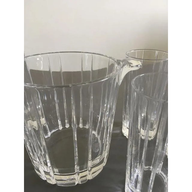 Post-Modern Clear Bar Glasses with Ice Bucket, Set of 6 For Sale - Image 16 of 17