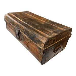 Chest/Trunk/Luggage - Mid 20th Century Vintage Metal Painted Trunk