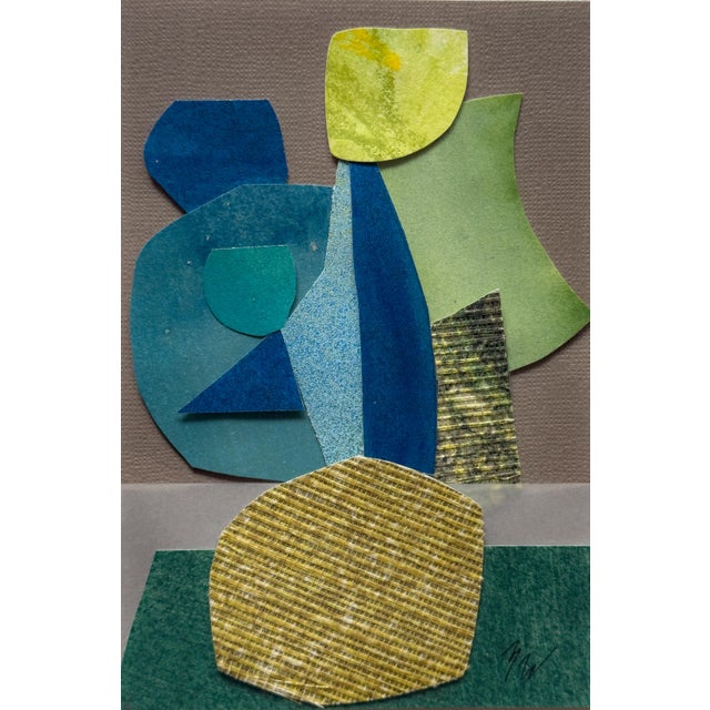 2020s "Petal 3" Original Mixed-Media Collage on Paper by Zac Woodiel For Sale - Image 5 of 10