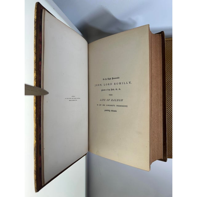 Mid 19th Century Illustrated Leather Volume Set, Edward Edwards the Life of Sir Walter Ralegh [Raleigh] - 2 Books For Sale In San Francisco - Image 6 of 12