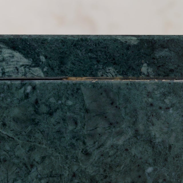 Italian Verde Marble + Limestone Side Table, 1970s For Sale - Image 11 of 11