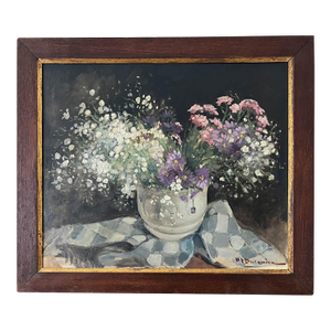 Maryse Ducaire-Rogue French Floral Bouquet Oil Painting