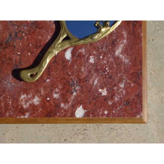 Louis XVI Bedside Table in Walnut and Marble For Sale - Image 8 of 18