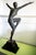 Mid 20th Century Monumental Art Deco Bronze Dancer After d.h. Chiparus, 27.5” Sculpture on Marble Base For Sale - Image 6 of 7