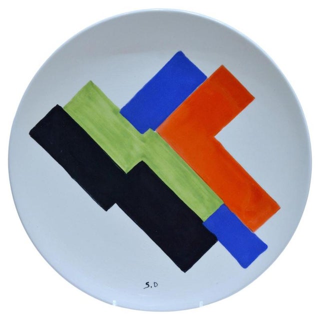 1960s Ceramic Dish by Sonia Delaunay, 1968 For Sale - Image 5 of 5