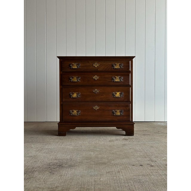 Late 20th Century Georgian Cherry Bachelor Chests, Pair For Sale - Image 15 of 18