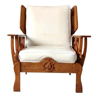 Mid-Century Nautical Theme Arm Chair For Sale