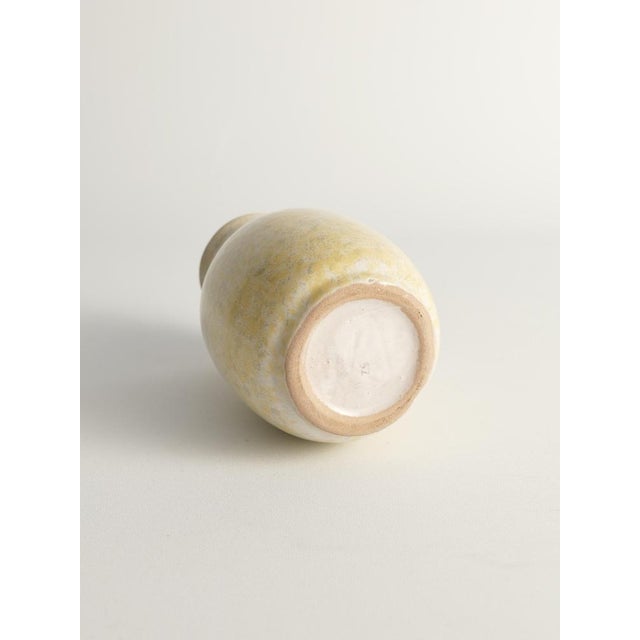 Mid-Century Modern Grey and Yellow Stoneware Vase by Strehla, 1970s For Sale - Image 13 of 15