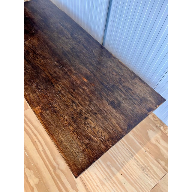 Vintage Oak Coffee Table with Two Drawers, 1980s For Sale - Image 4 of 10