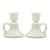 Milk Glass Handled Candlesticks- A Pair For Sale