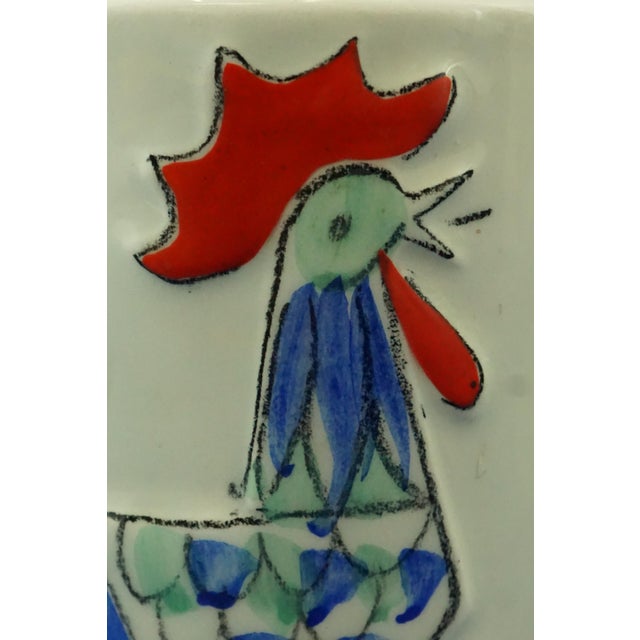 Ceramic Cups with Bas-Relief Roosters from Sicas, Sesto Fiorentino, Italy, 1940s, Set of 2 For Sale - Image 6 of 17